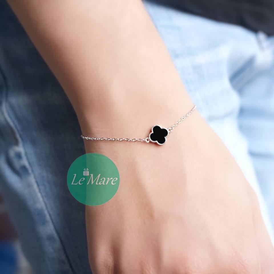 Lắc Tay Cỏ 4 Lá Bạc - Le'Mare Silver Lắc Tay Cỏ 4 Lá Bạc - Le'Mare Silver Le'mare Jewelry LMJ