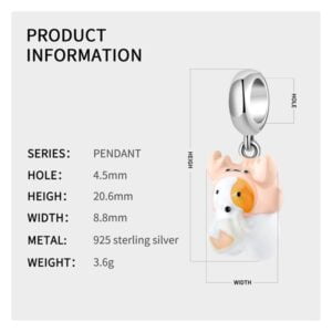 Charm bạc PD0513 Charm bạc PD0513 Le'mare Jewelry LMJ