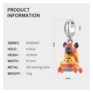 Charm bạc PD0498 Charm bạc PD0498 Le'mare Jewelry LMJ