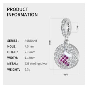 Charm bạc PD0660 Charm bạc PD0660 Le'mare Jewelry LMJ