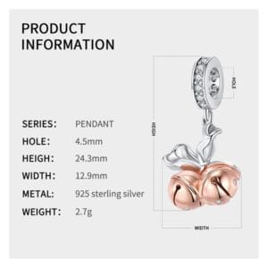 Charm bạc PD0657 Charm bạc PD0657 Le'mare Jewelry LMJ