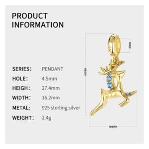 Charm bạc PD0658 Charm bạc PD0658 Le'mare Jewelry LMJ