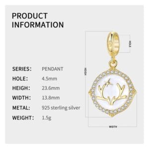 Charm bạc PD0662 Charm bạc PD0662 Le'mare Jewelry LMJ