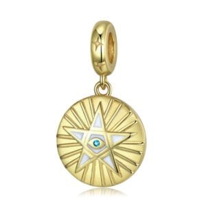 Charm bạc xi vàng PD0711