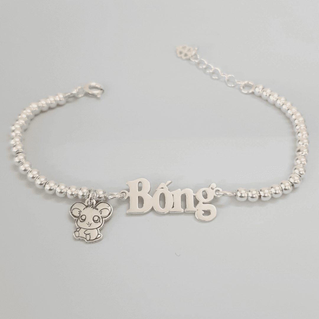 Lắc bi bạc ta thiết kế theo tên cho bé mix charm Le’Mare Jewelry Lắc bi bạc ta thiết kế theo tên cho bé mix charm Le’Mare Jewelry Le'mare Jewelry LMJ