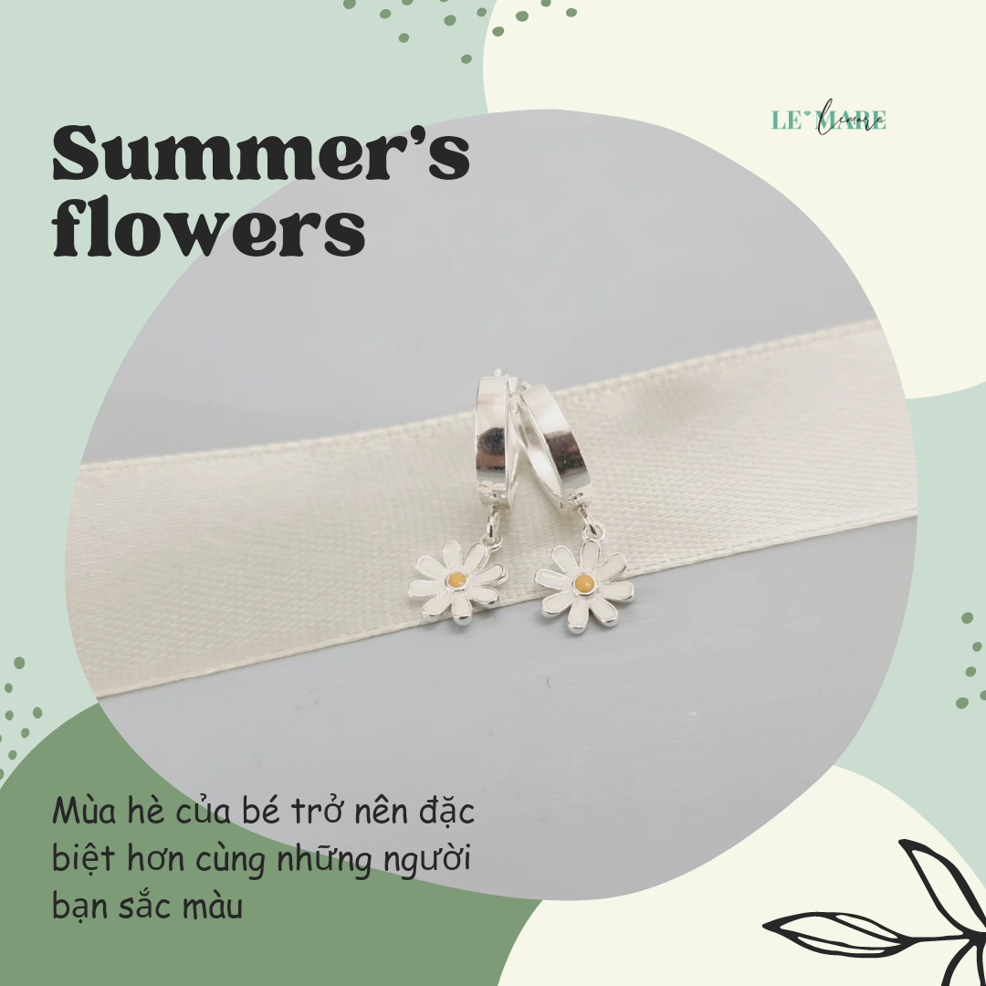 Mùa hè của bé sẽ trở nên thật đặc biệt cùng BST khuyên Summer's flowers Le'Mare Jewelry LMJ