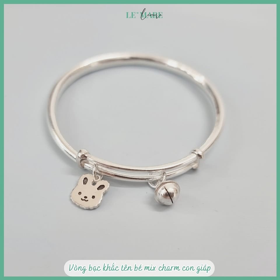 BST Vòng khắc tên treo charm xinh, quà tặng thôi nôi, sinh nhật BST Vòng khắc tên treo charm xinh, quà tặng thôi nôi, sinh nhật Le'mare Jewelry LMJ