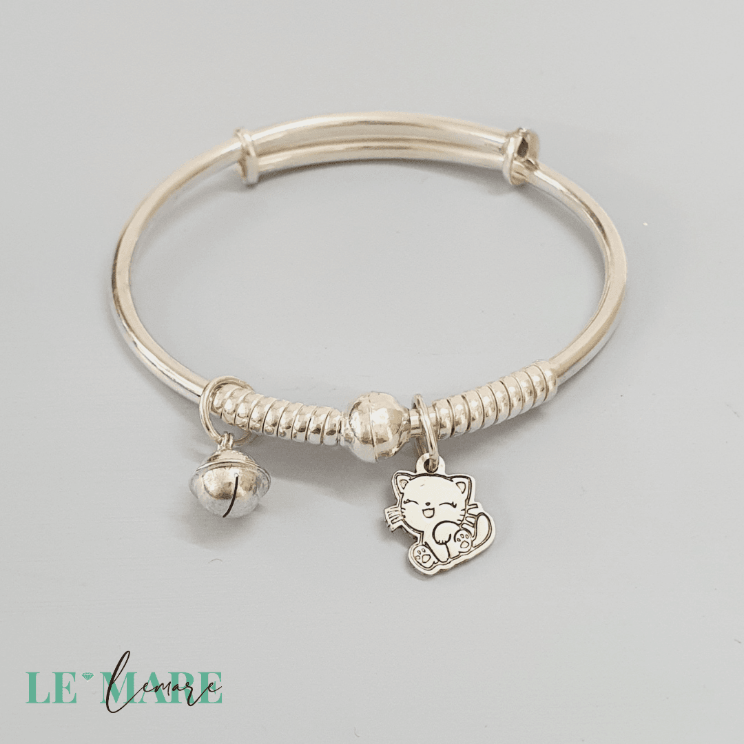 Vòng trẻ em bạc ta xoắn mix charm Le'Mare Jewelry LMJ Vòng trẻ em bạc ta xoắn mix charm Le'Mare Jewelry LMJ Le'mare Jewelry LMJ