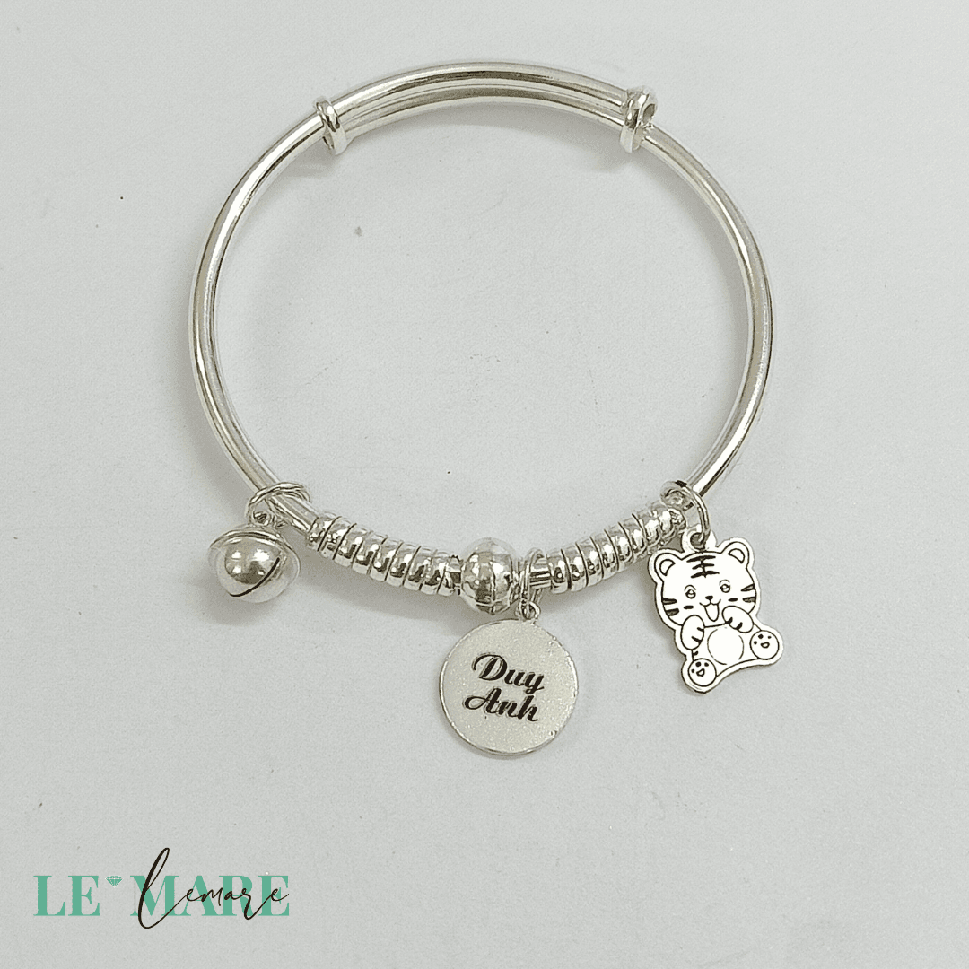 Vòng trẻ em bạc ta xoắn mix charm Le'Mare Jewelry LMJ Vòng trẻ em bạc ta xoắn mix charm Le'Mare Jewelry LMJ Le'mare Jewelry LMJ