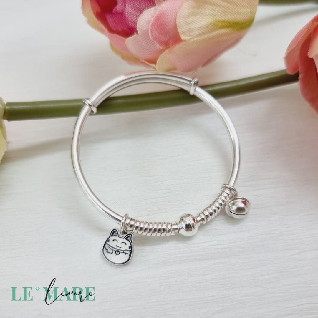 Vòng trẻ em bạc ta xoắn mix charm Le'Mare Jewelry LMJ Vòng trẻ em bạc ta xoắn mix charm Le'Mare Jewelry LMJ Le'mare Jewelry LMJ