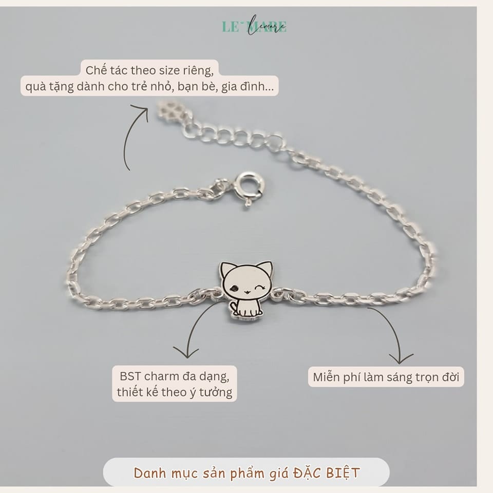 Lắc Bạc mini giảm giá 40% & freeship Lắc Bạc mini giảm giá 40% & freeship Le'mare Jewelry LMJ