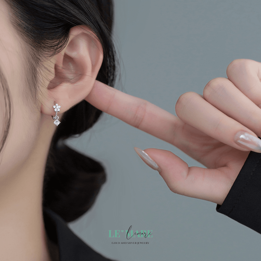 Khuyên tai bạc Le'Mare Jewelry G2312 Khuyên tai bạc Le'Mare Jewelry G2312 Le'mare Jewelry LMJ