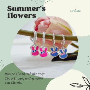 Khuyên tai bạc ta thỏ hồng xinh xắn cho bé gái Le'mare Jewelry Khuyên tai bạc ta thỏ hồng xinh xắn cho bé gái Le'mare Jewelry Le'mare Jewelry LMJ