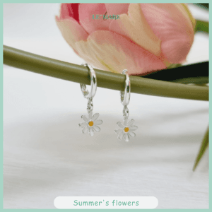Khuyên tai bạc ta cúc daisy xinh xắn dành cho bé gái Le'mare Jewelry Khuyên tai bạc ta cúc daisy xinh xắn dành cho bé gái Le'mare Jewelry Le'mare Jewelry LMJ