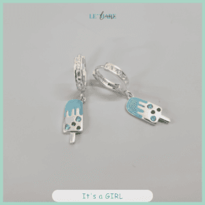Khuyên tai bạc ta mặt kem xanh đáng yêu làm quà cho bé gái Le’Mare Jewelry Khuyên tai bạc ta mặt kem xanh đáng yêu làm quà cho bé gái Le’Mare Jewelry Le'mare Jewelry LMJ