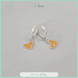 Khuyên tai bạc ta trái tim vàng tinh tế cho bé gái Le'mare Jewelry Khuyên tai bạc ta trái tim vàng tinh tế cho bé gái Le'mare Jewelry Le'mare Jewelry LMJ