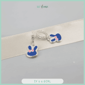 Khuyên tai bạc ta thỏ xanh dễ thương cho bé gái Le'mare Jewelry Khuyên tai bạc ta thỏ xanh dễ thương cho bé gái Le'mare Jewelry Le'mare Jewelry LMJ