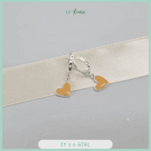 Khuyên tai bạc ta trái tim vàng tinh tế cho bé gái Le'mare Jewelry Khuyên tai bạc ta trái tim vàng tinh tế cho bé gái Le'mare Jewelry Le'mare Jewelry LMJ