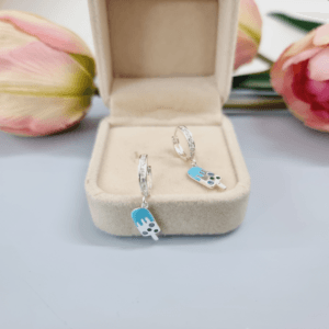 Khuyên tai bạc ta mặt kem xanh đáng yêu làm quà cho bé gái Le’Mare Jewelry Khuyên tai bạc ta mặt kem xanh đáng yêu làm quà cho bé gái Le’Mare Jewelry Le'mare Jewelry LMJ