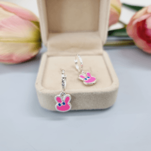 Khuyên tai bạc ta thỏ hồng xinh xắn cho bé gái Le'mare Jewelry Khuyên tai bạc ta thỏ hồng xinh xắn cho bé gái Le'mare Jewelry Le'mare Jewelry LMJ
