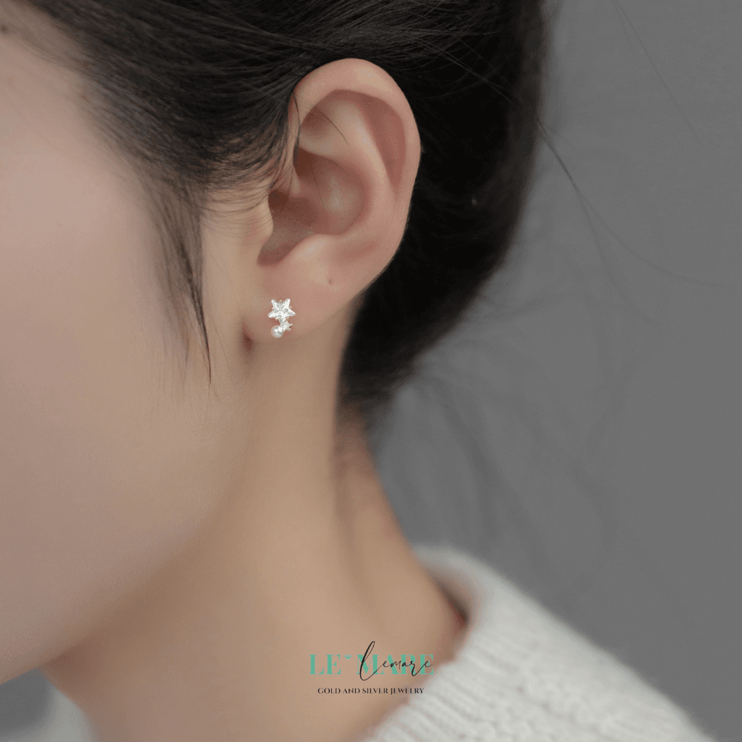 Khuyên tai bạc Le'Mare Jewelry M03345 Khuyên tai bạc Le'Mare Jewelry M03345 Le'mare Jewelry LMJ