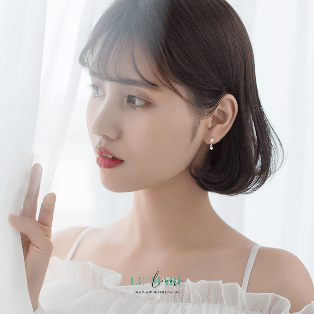Khuyên tai bạc Le'Mare Jewelry G2312 Khuyên tai bạc Le'Mare Jewelry G2312 Le'mare Jewelry LMJ