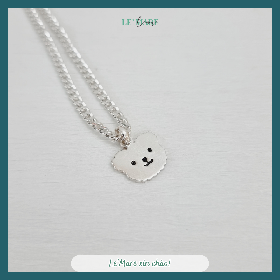 Dây chuyền dẹt bạc ta mặt Gấu Le'Mare Jewelry - Dây Chuyền Bạc Trẻ Em Dây chuyền dẹt bạc ta mặt Gấu Le'Mare Jewelry - Dây Chuyền Bạc Trẻ Em Le'mare Jewelry LMJ