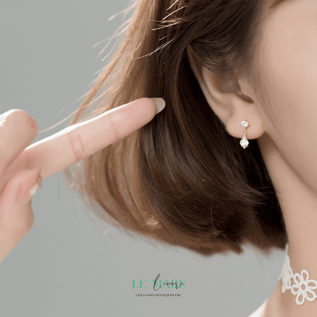 Khuyên tai bạc Le'Mare Jewelry G7118 Khuyên tai bạc Le'Mare Jewelry G7118 Le'mare Jewelry LMJ