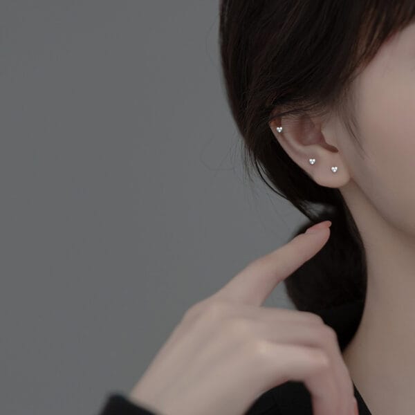 Khuyên tai bạc Le'Mare Jewelry M00081 - Hình ảnh 3