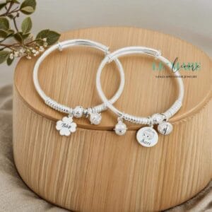 VS bi bạc ta mix charm tròn miễn phí khắc tên Le'Mare Jewelry VS bi bạc ta mix charm tròn miễn phí khắc tên Le'Mare Jewelry Le'mare Jewelry LMJ