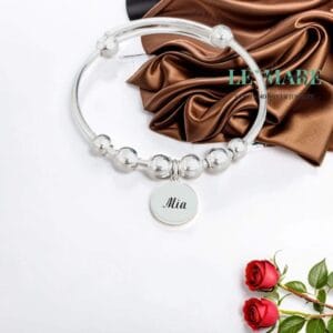 VS bạc ta mix charm khắc tên và chuông Le'Mare Jewelry VS bạc ta mix charm khắc tên và chuông Le'Mare Jewelry Le'mare Jewelry LMJ