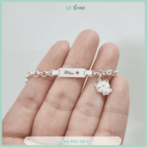 Lắc bạc khắc tên làm quà cho bé: Lắc mo BN04 mix charm rồng Le’Mare Jewelry Lắc bạc khắc tên làm quà cho bé: Lắc mo BN04 mix charm rồng Le’Mare Jewelry Le'mare Jewelry LMJ