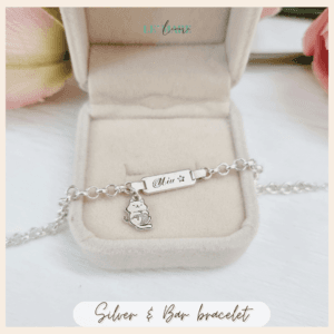 Lắc bạc khắc tên làm quà cho bé: Lắc mo BN04 mix charm rồng Le’Mare Jewelry Lắc bạc khắc tên làm quà cho bé: Lắc mo BN04 mix charm rồng Le’Mare Jewelry Le'mare Jewelry LMJ