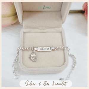 Lắc bạc khắc tên làm quà cho bé: Lắc mo BN04 mix charm rồng Le’Mare Jewelry Lắc bạc khắc tên làm quà cho bé: Lắc mo BN04 mix charm rồng Le’Mare Jewelry Le'mare Jewelry LMJ