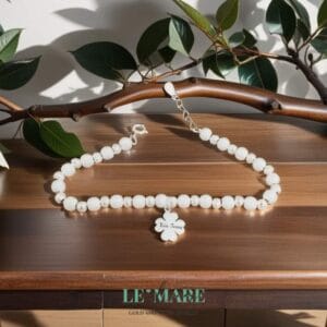 Lắc bạc ta dây bi lẫn treo charm khắc tên cho bé yêu Le'Mare Jewelry