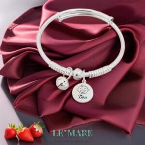 VS bạc ta mix charm khắc tên và chuông Le'Mare Jewelry VS bạc ta mix charm khắc tên và chuông Le'Mare Jewelry Le'mare Jewelry LMJ