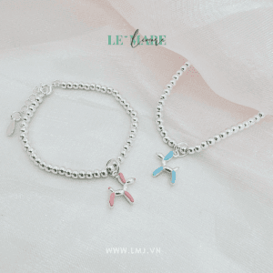 Lắc bi bạc mix charm sắc màu Le'Mare Jewelry Lắc bi bạc mix charm sắc màu Le'Mare Jewelry Le'mare Jewelry LMJ