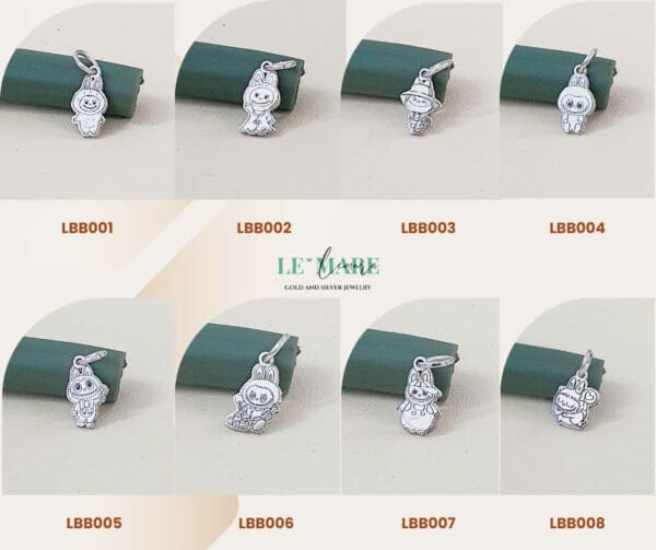 CHARM LABUBU CỰC HOT BẠC 2D - PHỤ KIỆN CHỌN THÊM mix cùng trang sức bạc ta Le'Mare Jewelry