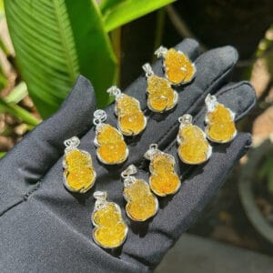 Mặt dây chuyền tì hưu Thạch anh tóc vàng bọc bạc Le'Mare Jewelry – Gợi ý món quà độc đáo và ý nghĩa dành tặng người phụ nữ trân quý trong các dịp kỷ niệm, ngày lễ 20/10, 8/3...