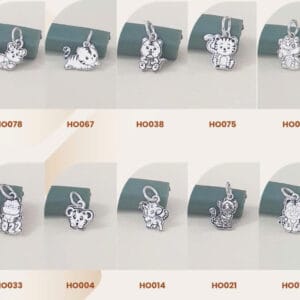 CHARM HỔ BẠC 2D - PHỤ KIỆN CHỌN THÊM mix cùng trang sức bạc ta Le'Mare Jewelry