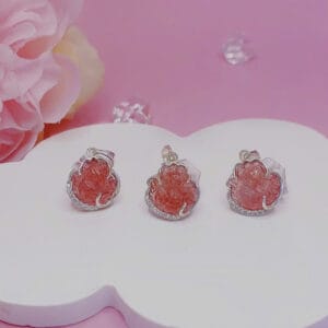 Mặt dây chuyền hồ ly thạch anh dâu tây bọc bạc Le'Mare Jewelry – Gợi ý món quà độc đáo và ý nghĩa dành tặng người phụ nữ trân quý trong các dịp kỷ niệm, ngày lễ 20/10, 8/3...