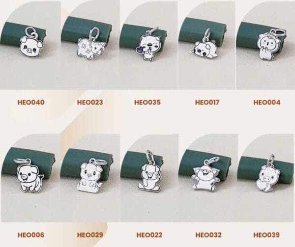 CHARM HEO BẠC 2D - PHỤ KIỆN CHỌN THÊM mix cùng trang sức bạc ta Le'Mare Jewelry