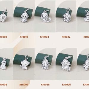 CHARM KHỈ BẠC 2D - PHỤ KIỆN CHỌN THÊM mix cùng trang sức bạc ta Le'Mare Jewelry