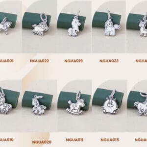 CHARM NGỰA BẠC 2D - PHỤ KIỆN CHỌN THÊM mix cùng trang sức bạc ta Le'Mare Jewelry