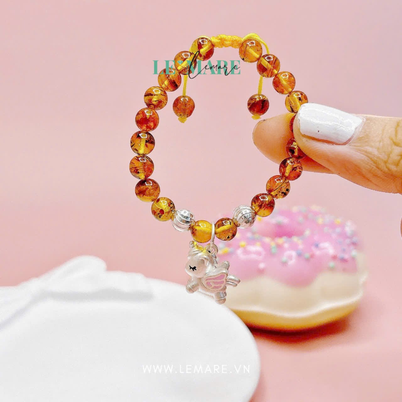 Vòng tay hổ phách lẫn mix cùng charm bạc ta Le'Mare Jewelry - món quà ý nghĩa dành cho bé yêu các dịp thôi nôi, đầy tháng, sinh nhật và các ngày kỷ niệm đặc biệt ... Vòng tay hổ phách lẫn mix cùng charm bạc ta Le'Mare Jewelry - món quà ý nghĩa dành cho bé yêu các dịp thôi nôi, đầy tháng, sinh nhật và các ngày kỷ niệm đặc biệt ... Le'mare Jewelry LMJ