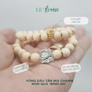 Vòng tay dâu tằm mix charm con giáp Le'Mare Jewelry - món quà ý nghĩa dành cho bé yêu các dịp thôi nôi, đầy tháng, sinh nhật và các ngày kỷ niệm đặc biệt ...