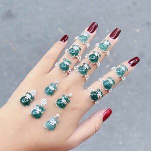 Nhẫn đai kim tiền túi tiền lam ngọc bọc bạc Le'Mare Jewelry – Gợi ý món quà độc đáo và ý nghĩa dành tặng người phụ nữ trân quý trong các dịp kỷ niệm, ngày lễ 20/10, 8/3... Le'mare Jewelry LMJ