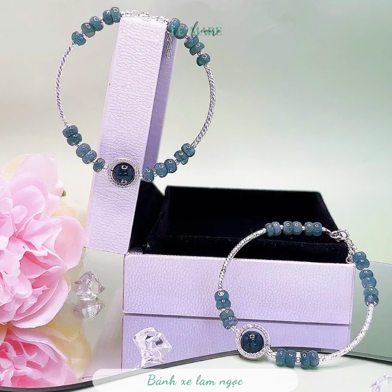 Vòng tay ống bạc bánh xe lam ngọc nước ngọc cực trong, mịn Le'Mare Jewelry – Gợi ý món quà độc đáo và ý nghĩa dành tặng người phụ nữ trân quý trong các dịp kỷ niệm, ngày lễ 20/10, 8/3... Vòng tay ống bạc bánh xe lam ngọc nước ngọc cực trong, mịn Le'Mare Jewelry – Gợi ý món quà độc đáo và ý nghĩa dành tặng người phụ nữ trân quý trong các dịp kỷ niệm, ngày lễ 20/10, 8/3... Le'mare Jewelry LMJ