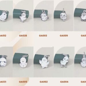 CHARM GÀ BẠC 2D - PHỤ KIỆN CHỌN THÊM mix cùng trang sức bạc ta Le'Mare Jewelry