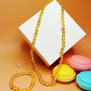 Bộ dây chuyền và lắc tay hổ phách vàng trong Le'Mare Jewelry - món quà ý nghĩa dành cho bé yêu các dịp thôi nôi, đầy tháng, sinh nhật và các ngày kỷ niệm đặc biệt ... Bộ dây chuyền và lắc tay hổ phách vàng trong Le'Mare Jewelry - món quà ý nghĩa dành cho bé yêu các dịp thôi nôi, đầy tháng, sinh nhật và các ngày kỷ niệm đặc biệt ... Le'mare Jewelry LMJ